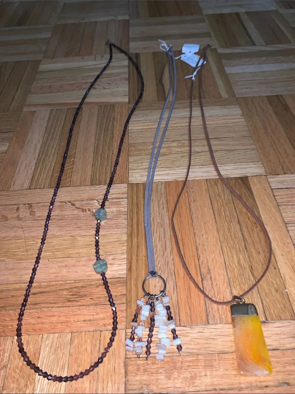 Artisan Crafted trio necklaces